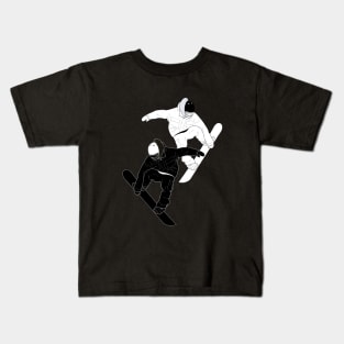 Yin and Yang Boarders Kids T-Shirt